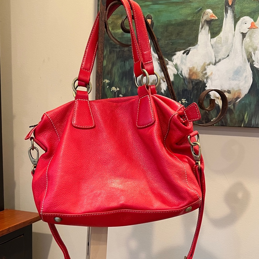 Boden Red Leather Handbag